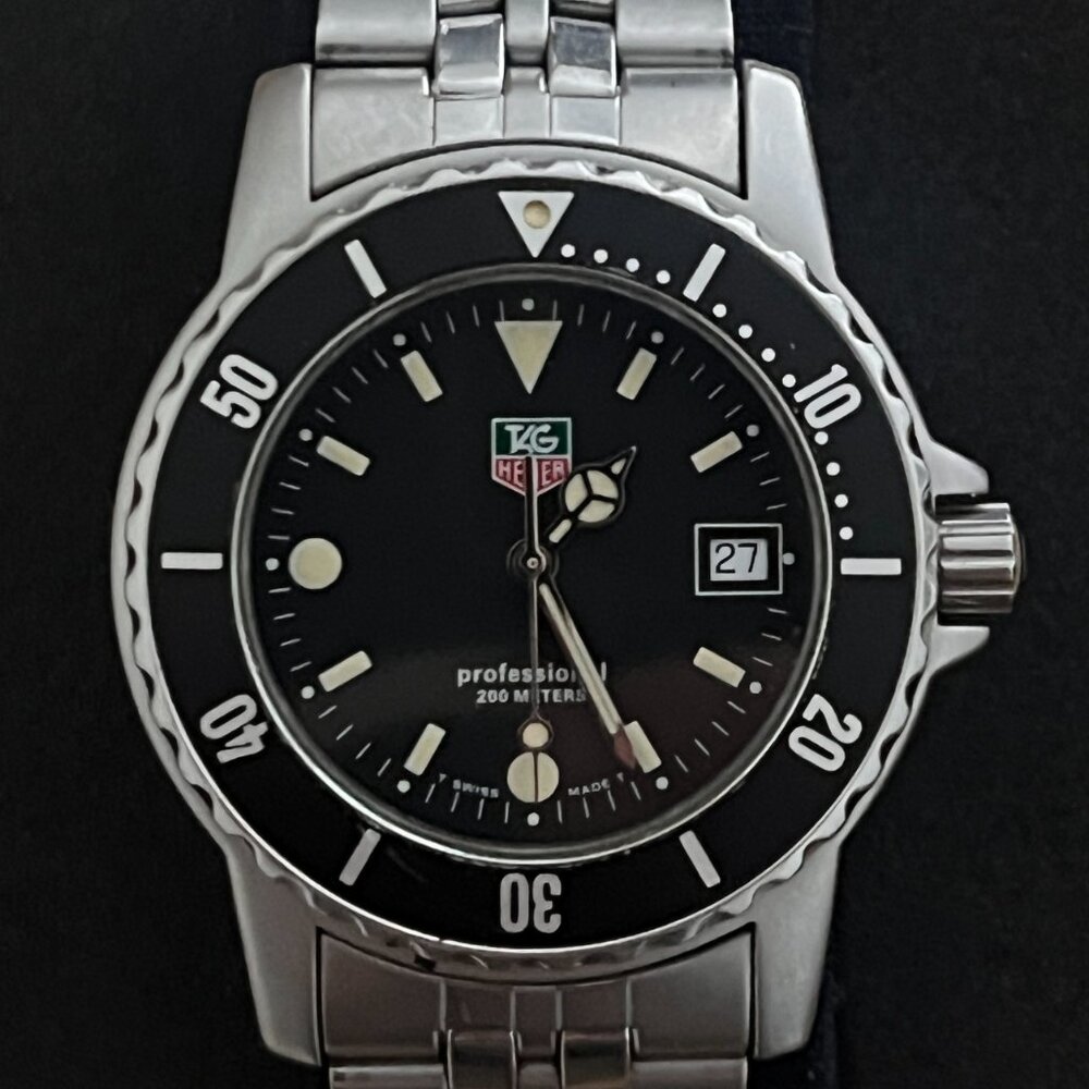 TAG Heuer Professional 200M WD1210-G-20 37mm Watch Full Set Box Papers